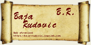 Baja Rudović vizit kartica